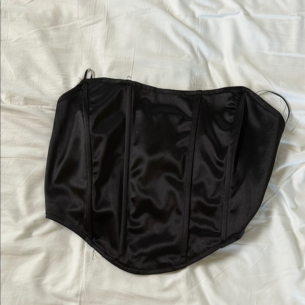 Elegant Black Satin Corset